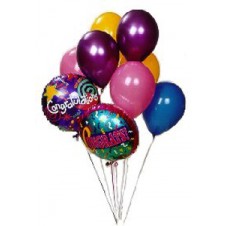 6 Pcs Latex Balloons And Two Pcs Mylar Balloons